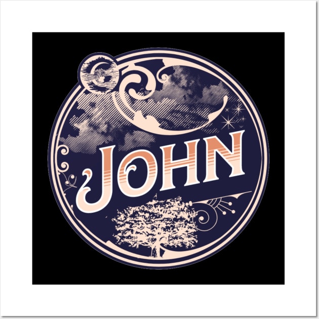 John Name Tshirt Wall Art by Renata's